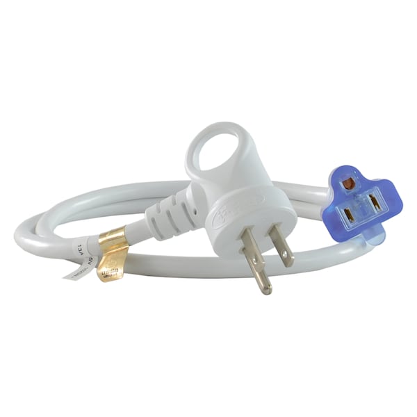 Conntek SJTW Extension Cord, 16 AWG, Indoor, 16/3, 1 Outlets, 5-15R, White, PVC, 5-15P, 3 ft 24161-036 - main